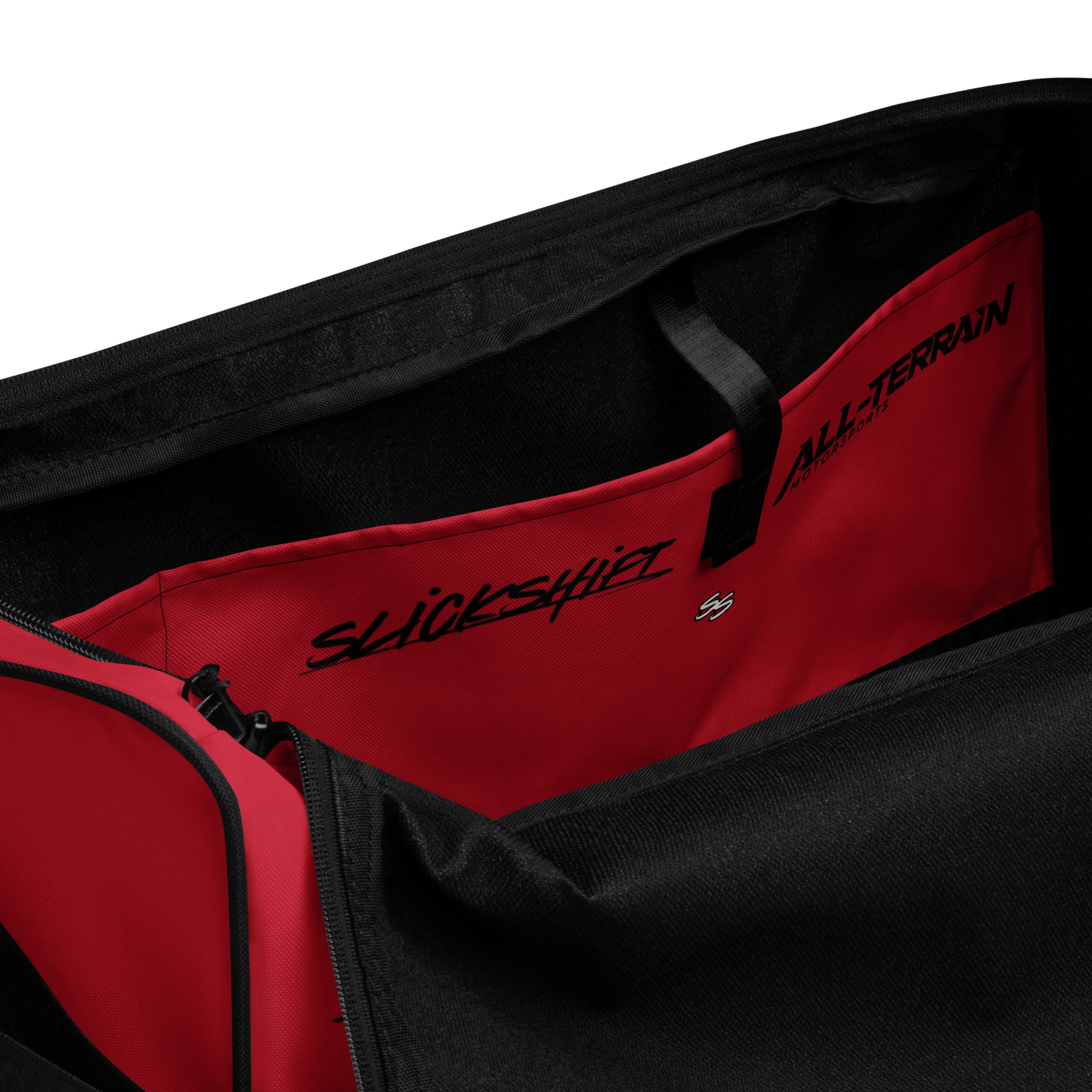 Slick Shift x All Terrain - Black Logo Duffle Bag (Red)