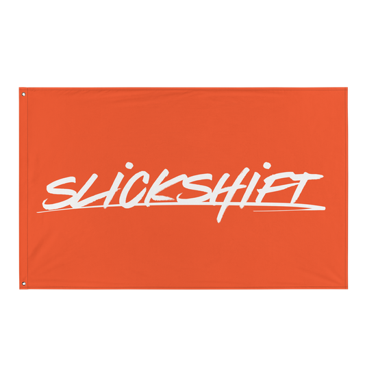 Slick Shift - Full Logo Flag (Orange)