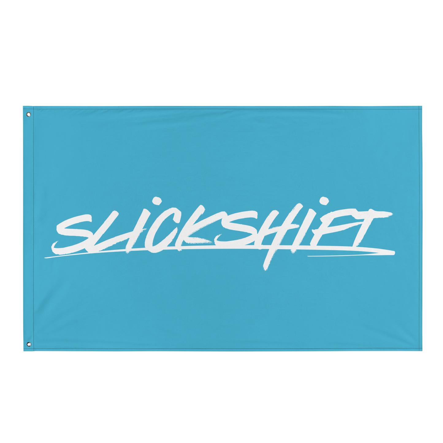 Slick Shift - Full Logo Flag (Blue)