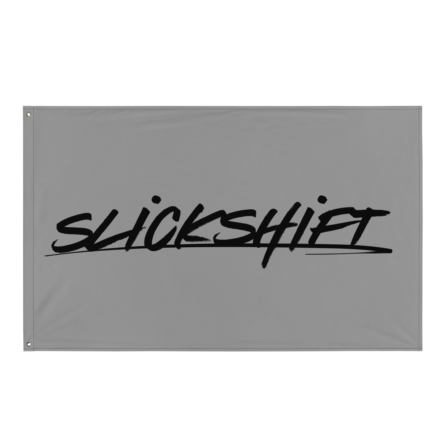 Slick Shift - Full Black Logo Flag (Grey)