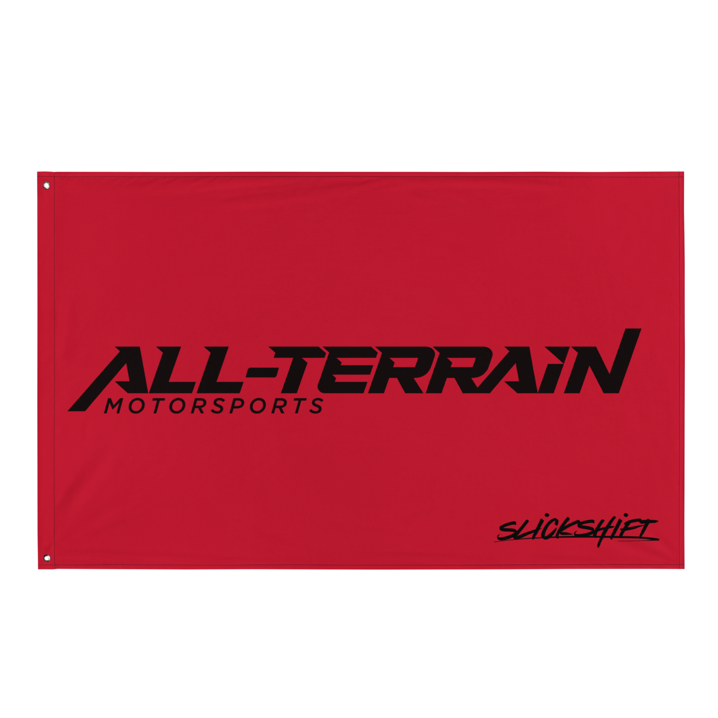 Slick Shift x All Terrain - Full Black Logo Flag (Red)