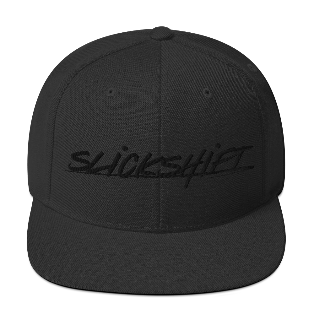 Slick Shift - Black Logo Snapback Hat
