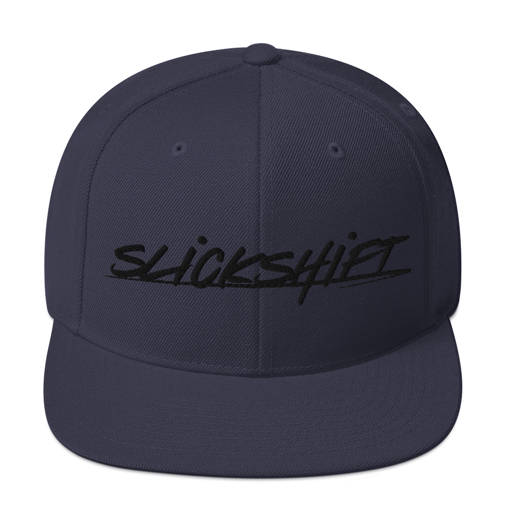Slick Shift - Black Logo Snapback Hat