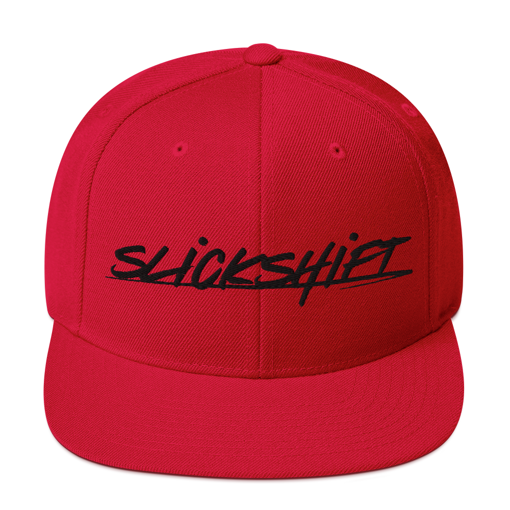 Slick Shift - Black Logo Snapback Hat