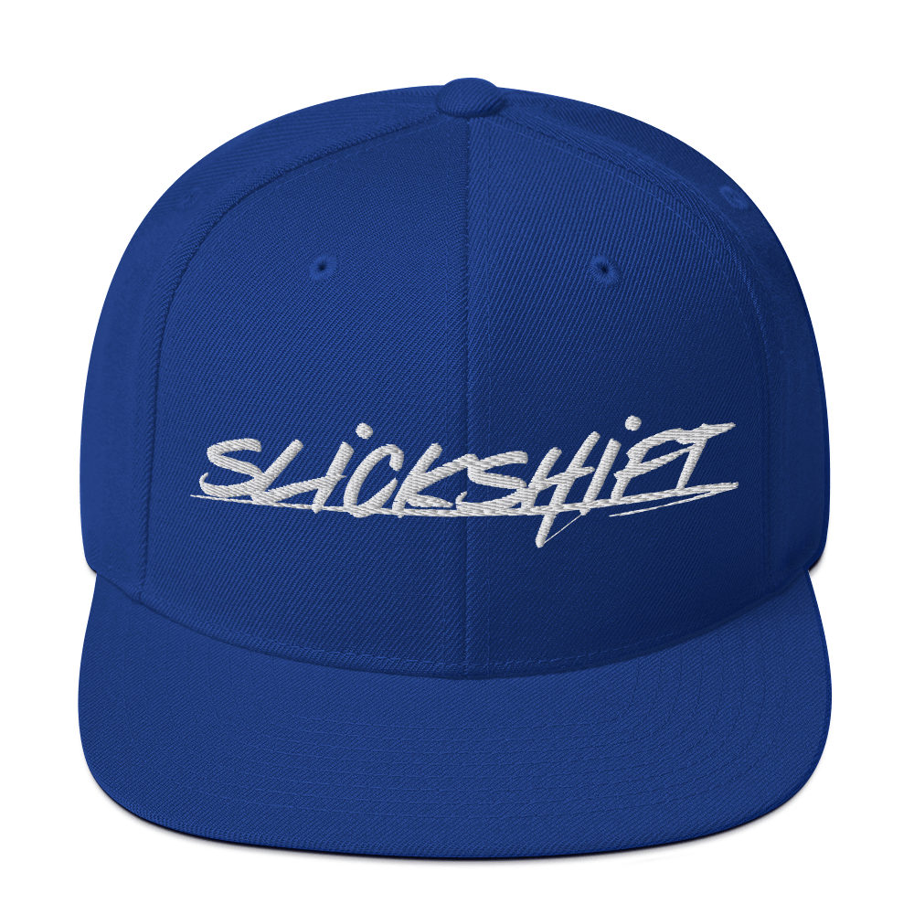 Slick Shift - White Logo Snapback Hat