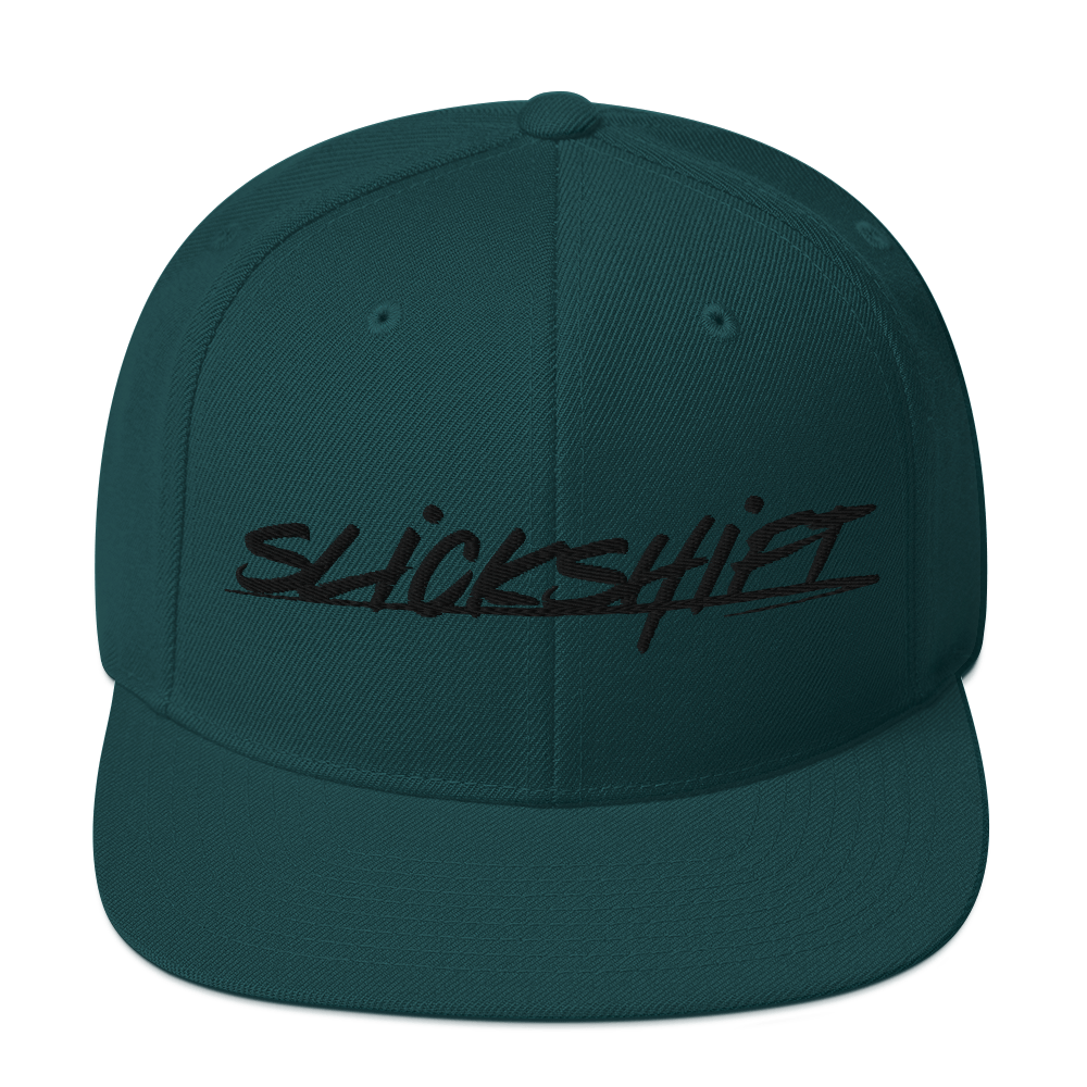 Slick Shift - Black Logo Snapback Hat