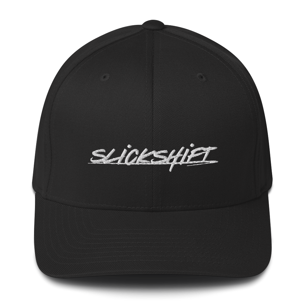 Slick Shift - White Logo Fitted Hat