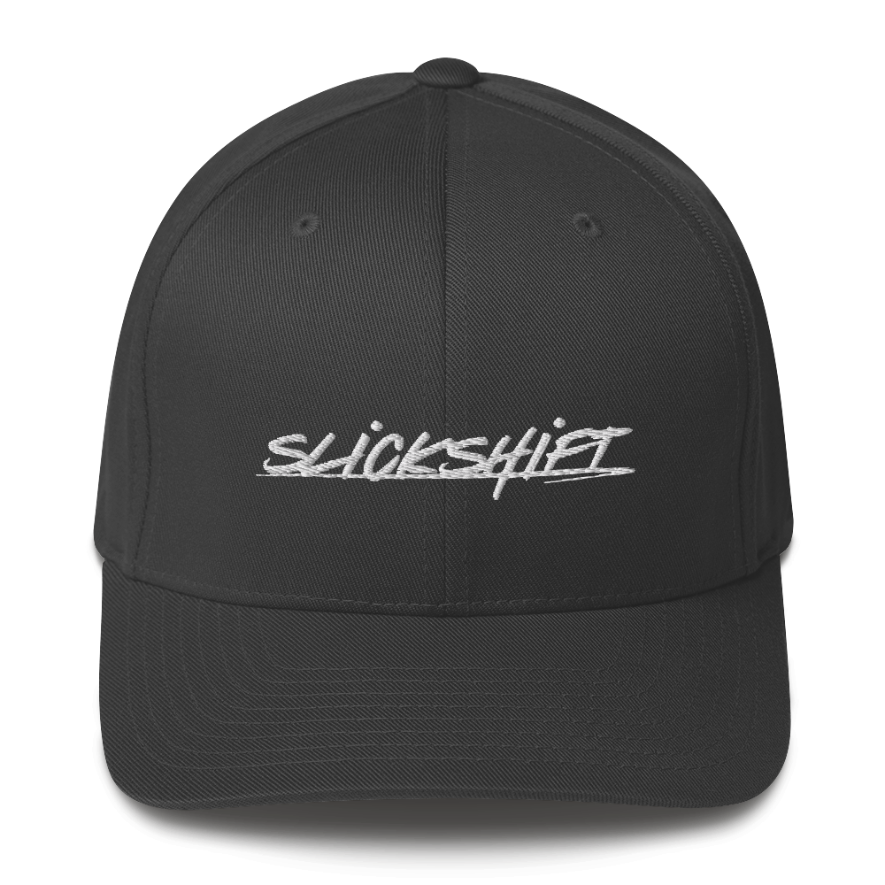 Slick Shift - White Logo Fitted Hat