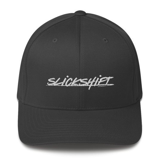 Slick Shift - White Logo Fitted Hat