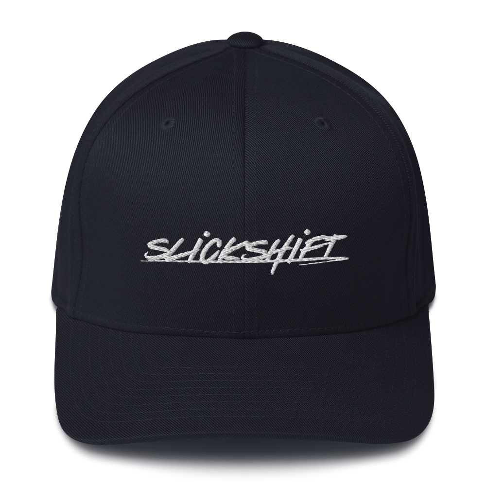 Slick Shift - White Logo Fitted Hat