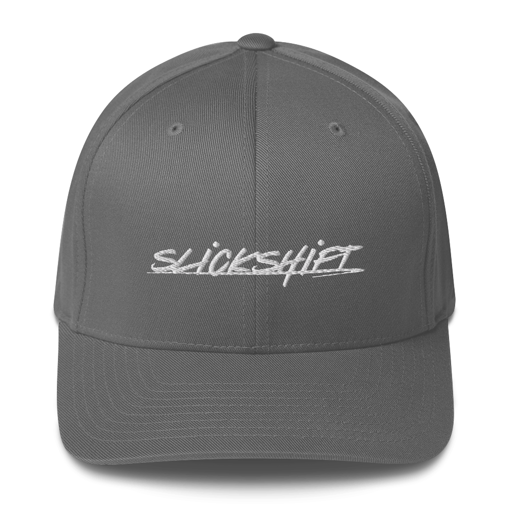 Slick Shift - White Logo Fitted Hat