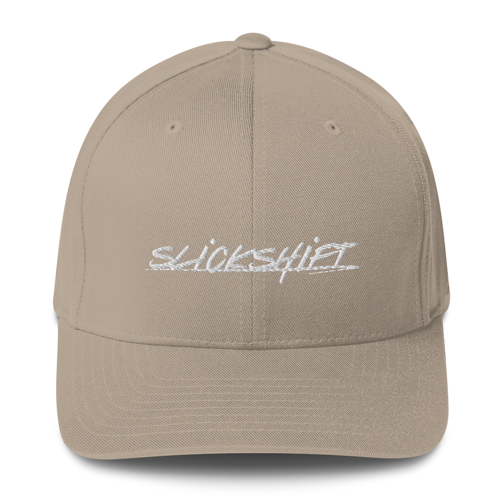 Slick Shift - White Logo Fitted Hat