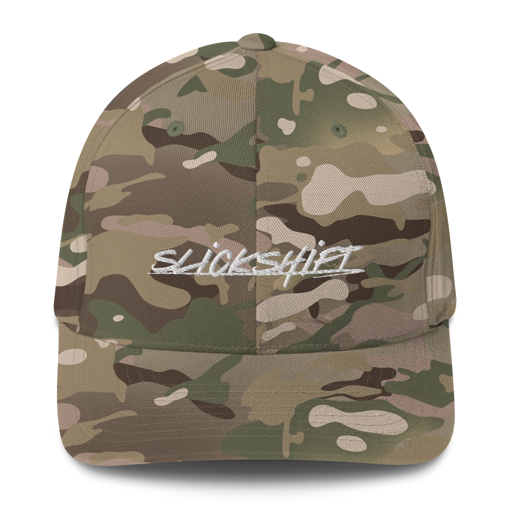 Slick Shift - White Logo Fitted Hat