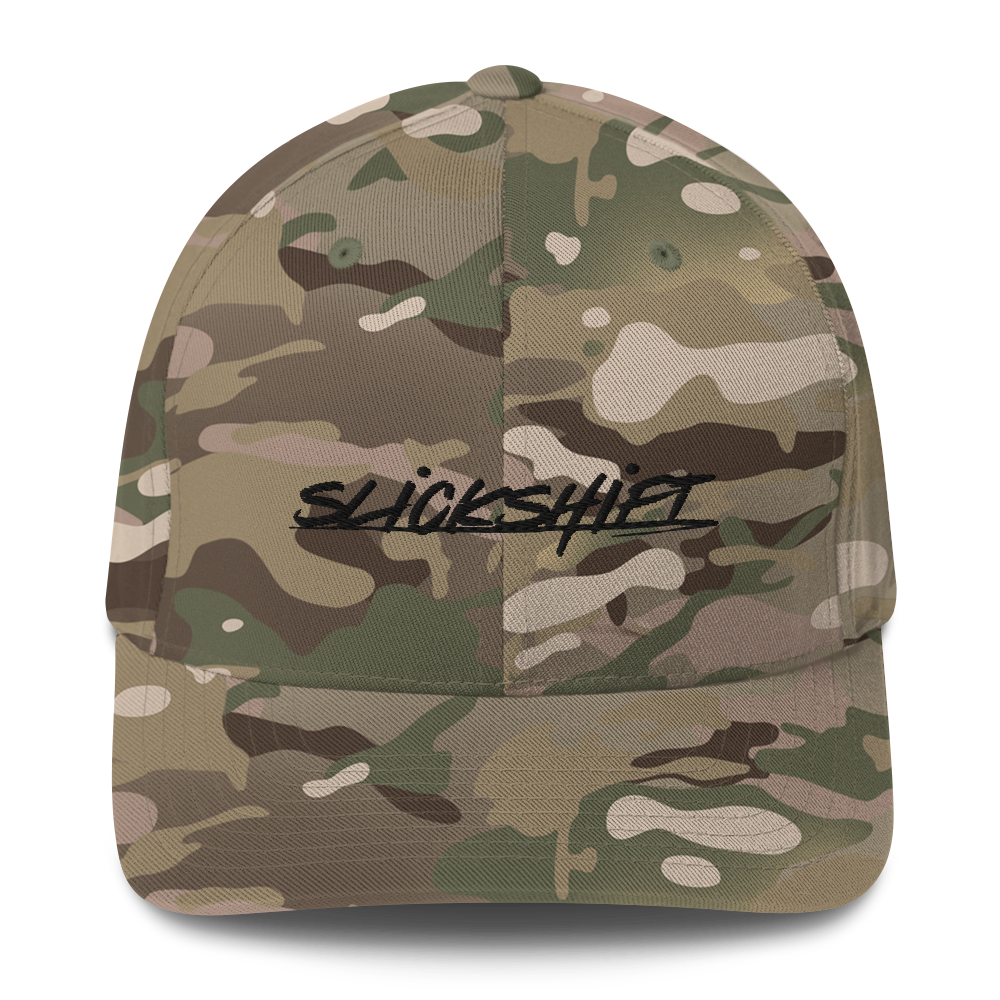 Slick Shift - Black Logo Fitted Hat