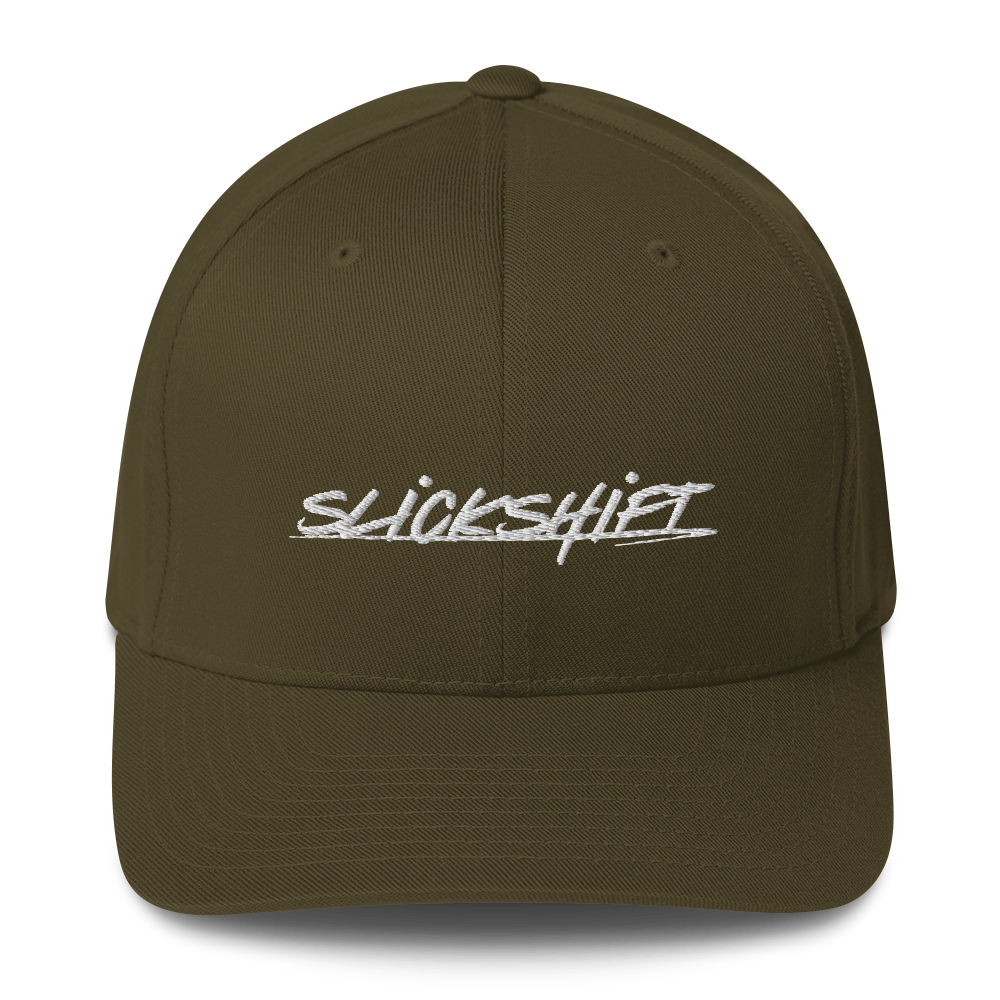 Slick Shift - White Logo Fitted Hat