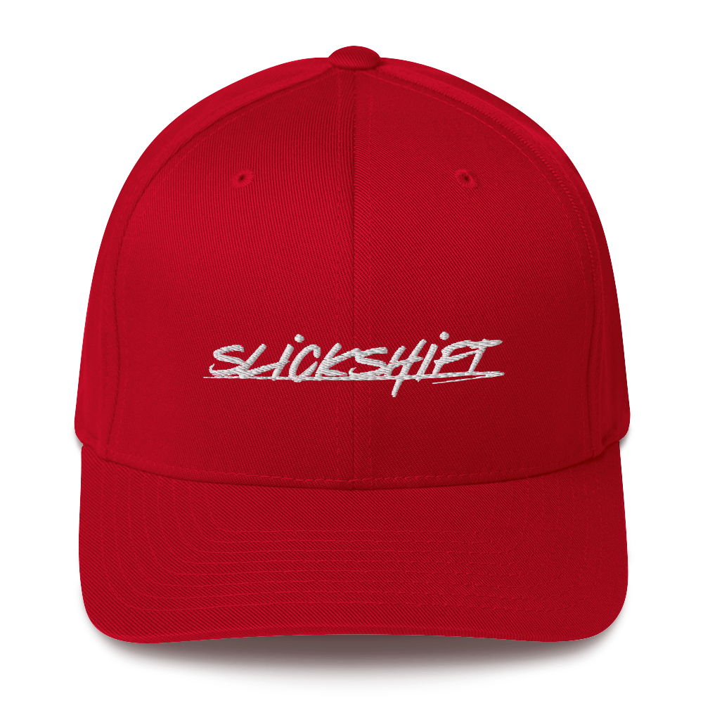 Slick Shift - White Logo Fitted Hat