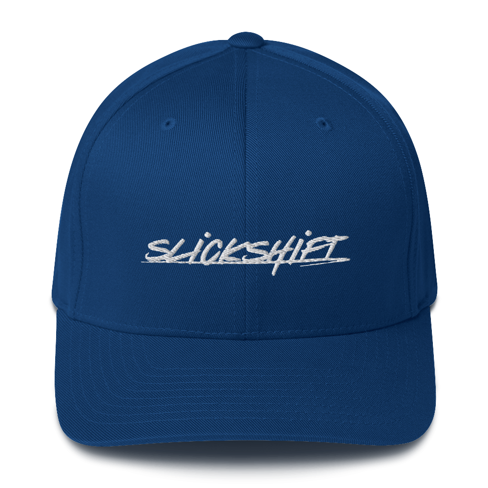 Slick Shift - White Logo Fitted Hat