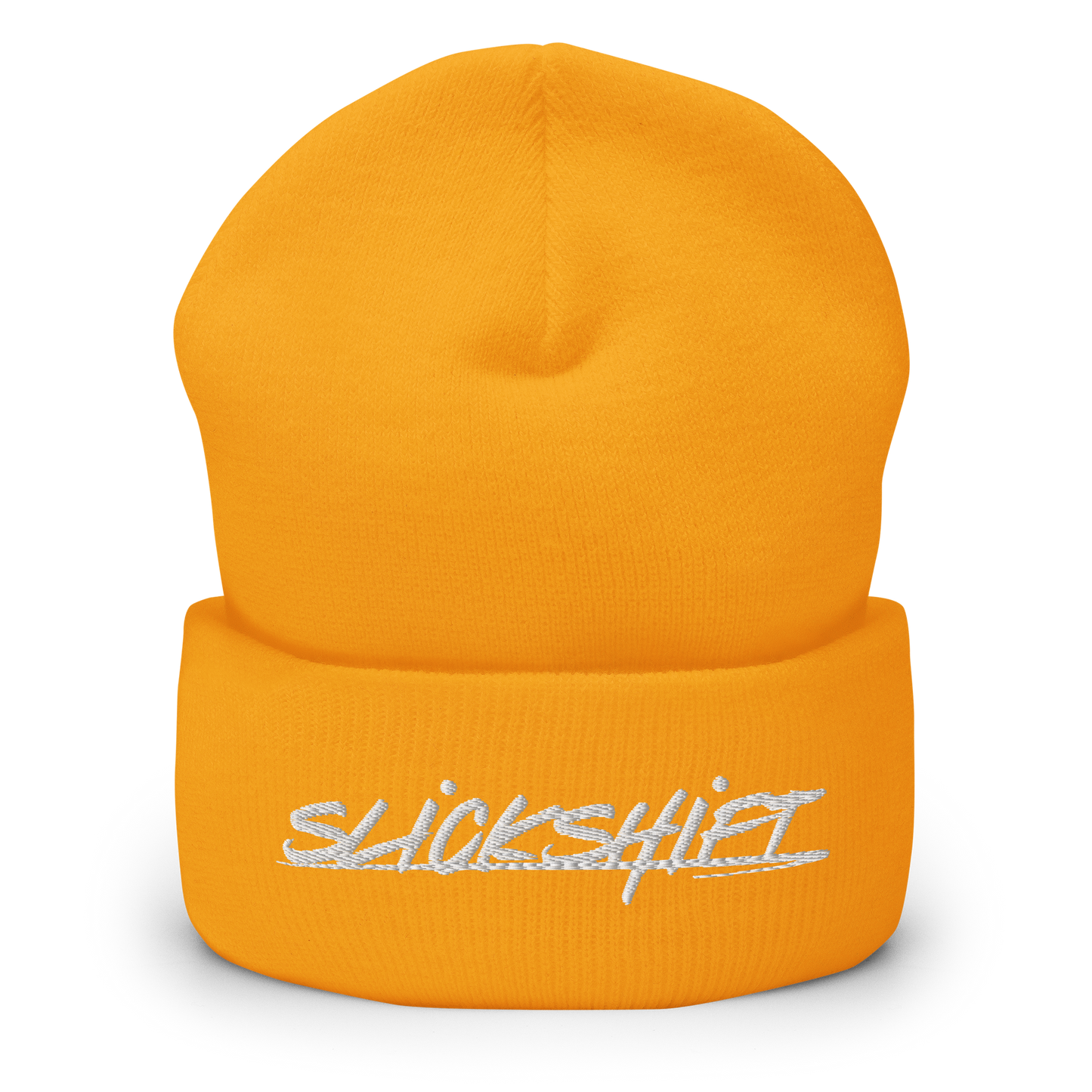 Slick Shift - White Logo Cuffed Beanie