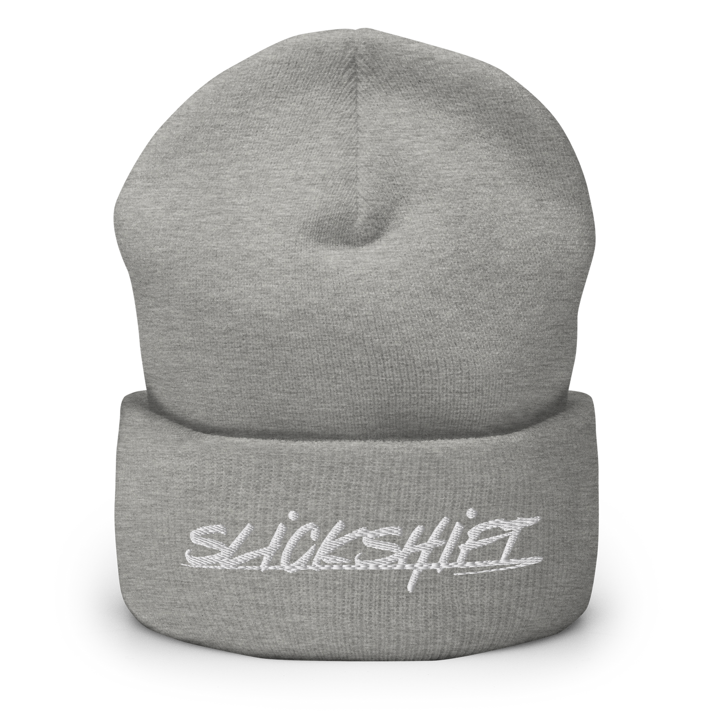Slick Shift - White Logo Cuffed Beanie