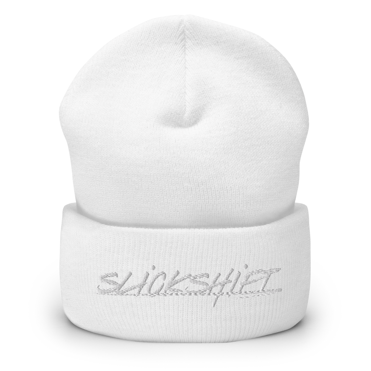 Slick Shift - White Logo Cuffed Beanie