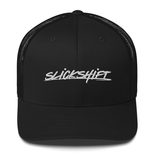Slick Shift - White Logo Trucker Cap