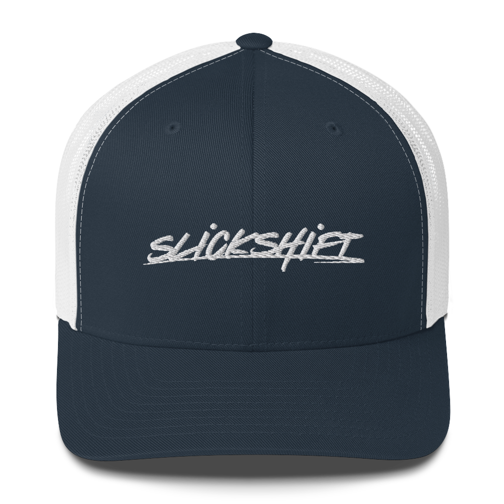 Slick Shift - White Logo Trucker Cap