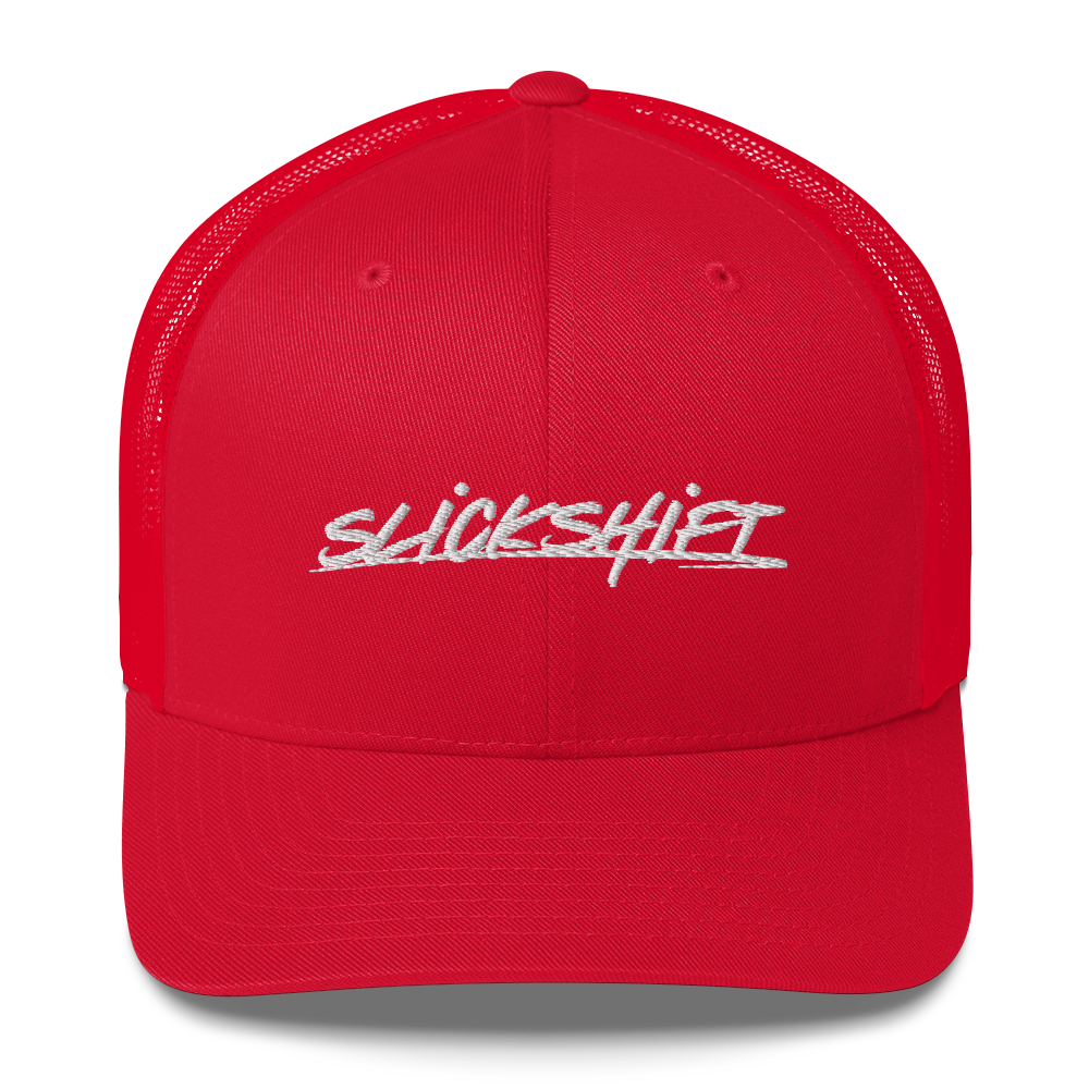 Slick Shift - White Logo Trucker Cap