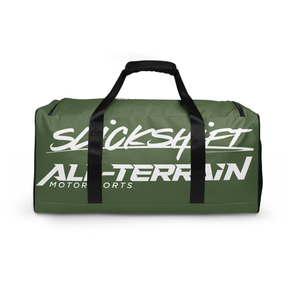 Slick Shift x All Terrain - White Logo Duffle Bag (Olive)