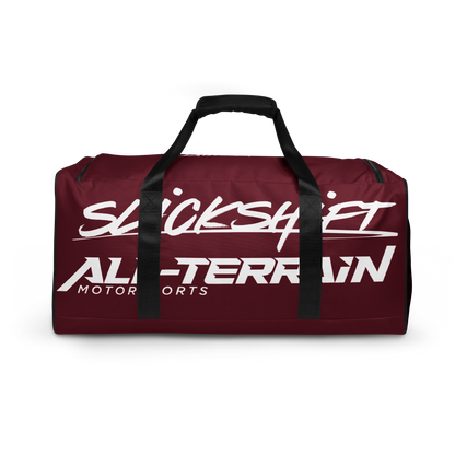 Slick Shift x All Terrain - White Logo Duffle Bag (Maroon)