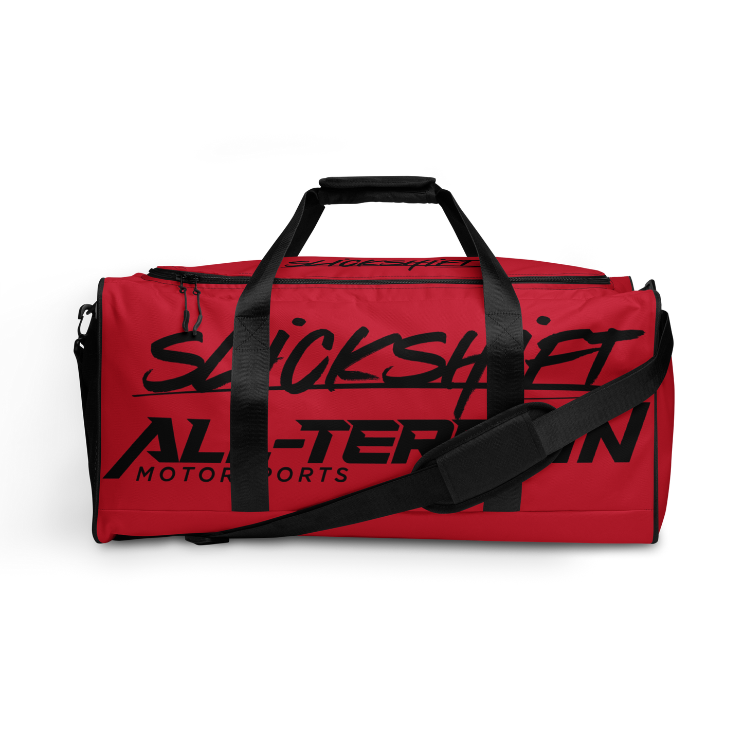 Slick Shift x All Terrain - Black Logo Duffle Bag (Red)