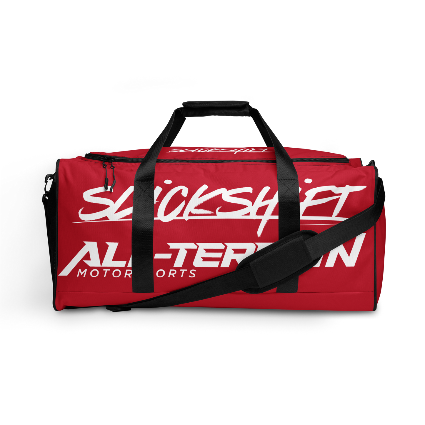 Slick Shift x All Terrain - White Logo Duffle Bag (Red)