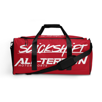 Slick Shift x All Terrain - White Logo Duffle Bag (Red)