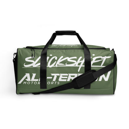 Slick Shift x All Terrain - White Logo Duffle Bag (Olive)