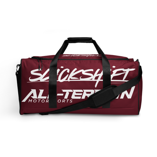 Slick Shift x All Terrain - White Logo Duffle Bag (Maroon)