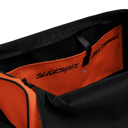 Slick Shift x All Terrain - Black Logo Duffle Bag (Orange)