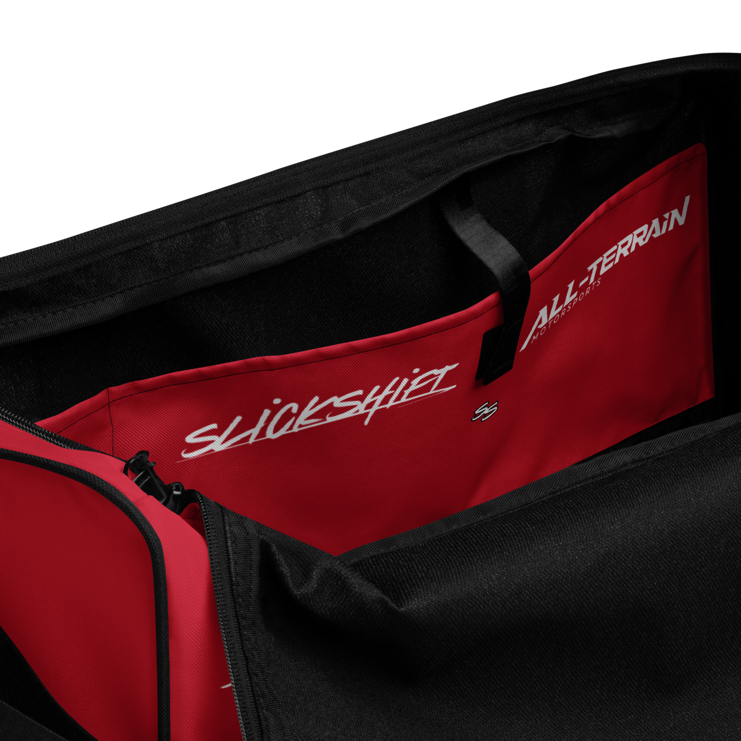 Slick Shift x All Terrain - White Logo Duffle Bag (Red)