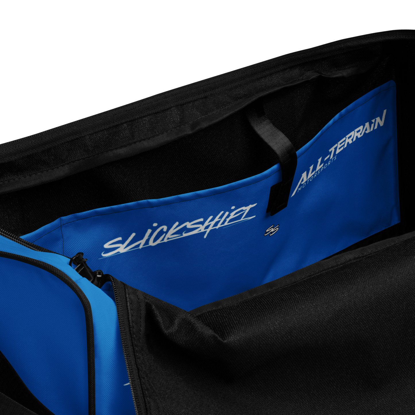 Slick Shift x All Terrain - White Logo Duffle Bag (Blue)