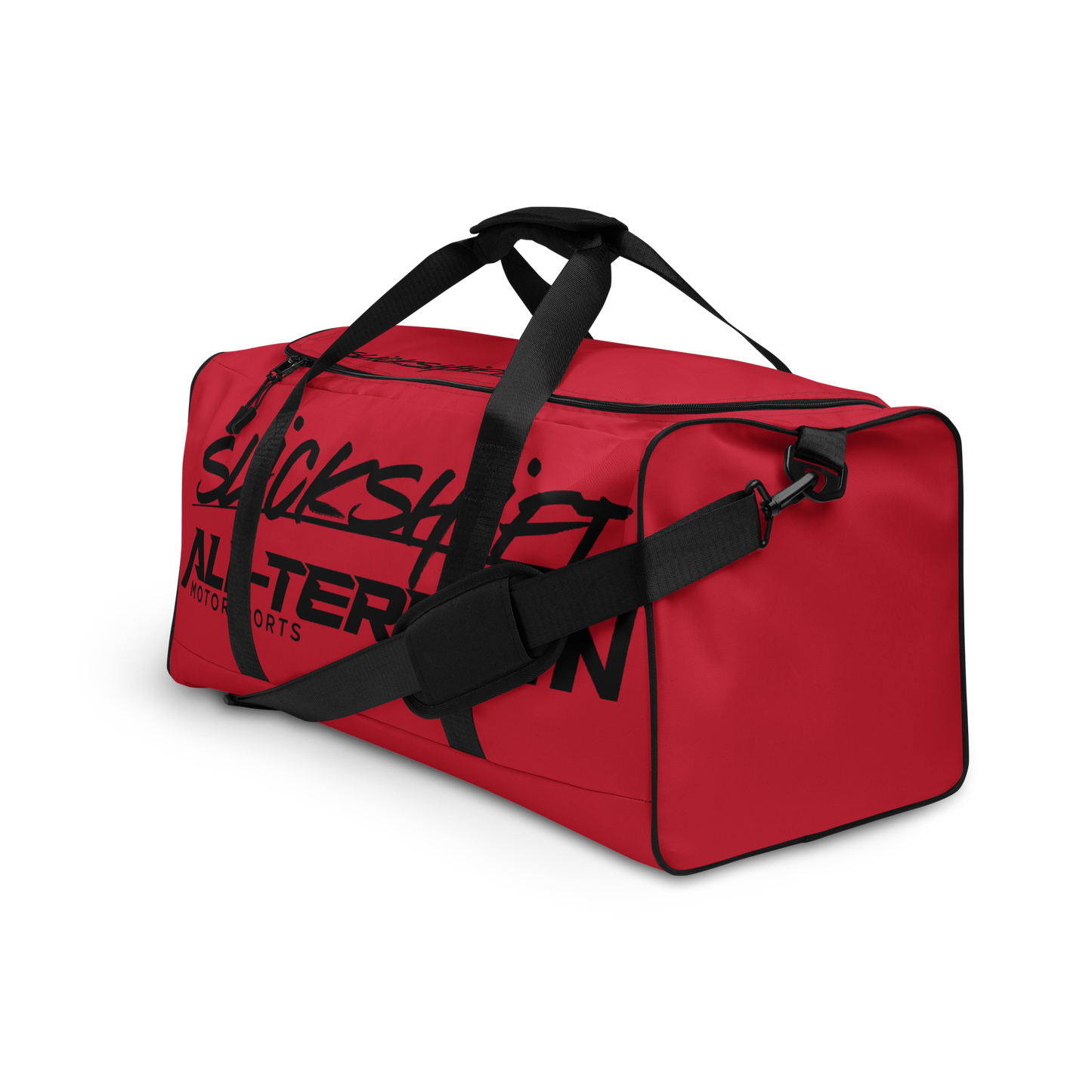 Slick Shift x All Terrain - Black Logo Duffle Bag (Red)