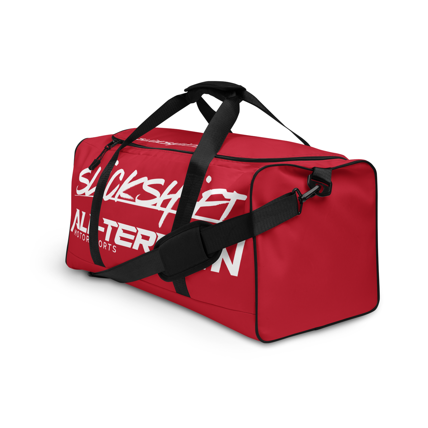 Slick Shift x All Terrain - White Logo Duffle Bag (Red)