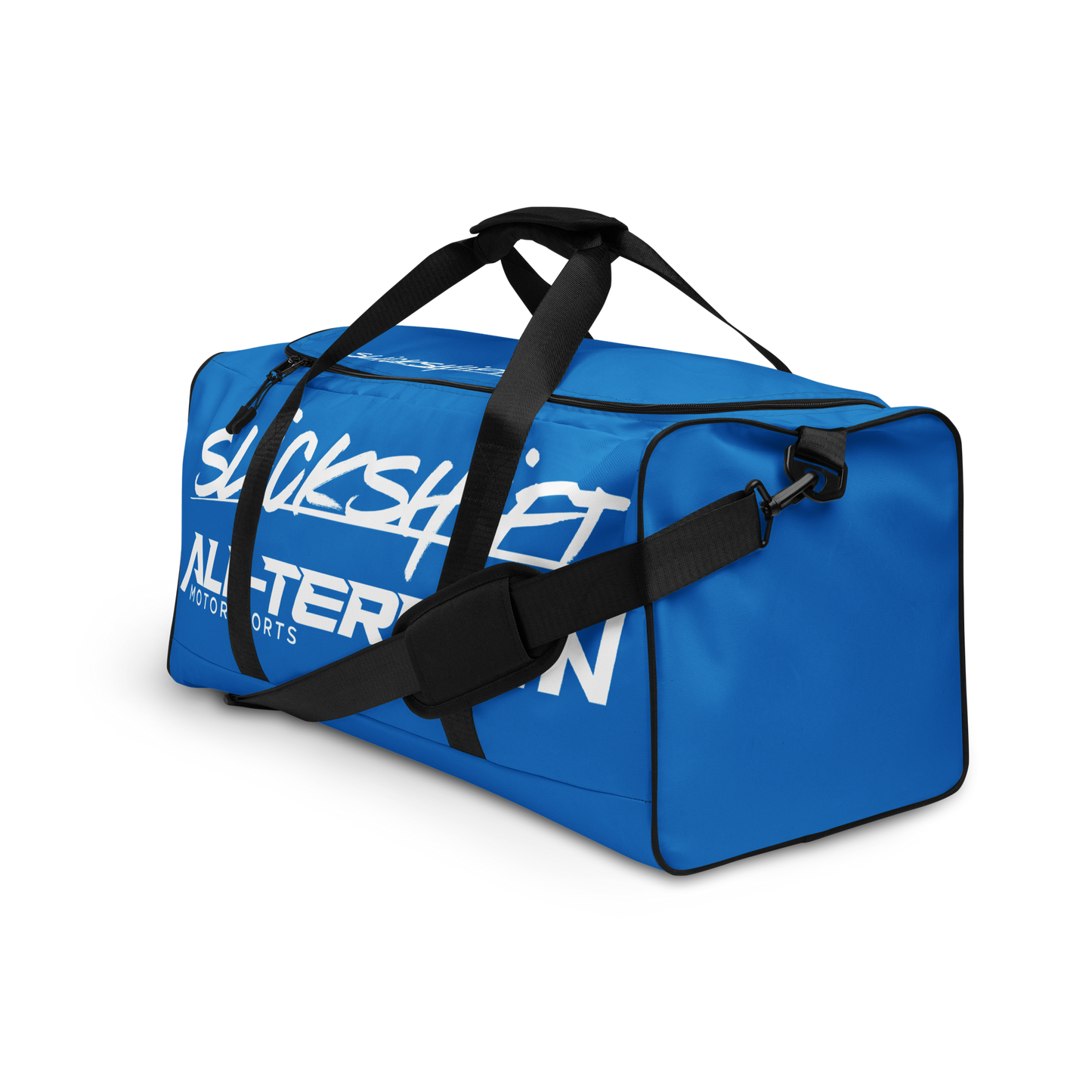 Slick Shift x All Terrain - White Logo Duffle Bag (Blue)