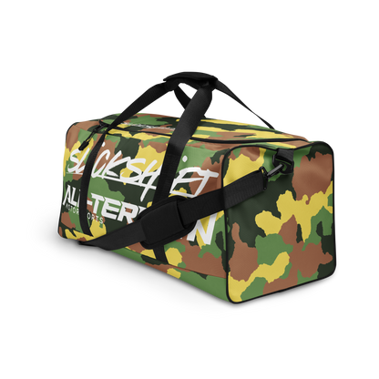 Slick Shift x All Terrain - White Logo Duffle Bag (Camo)