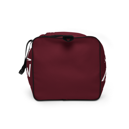 Slick Shift x All Terrain - White Logo Duffle Bag (Maroon)