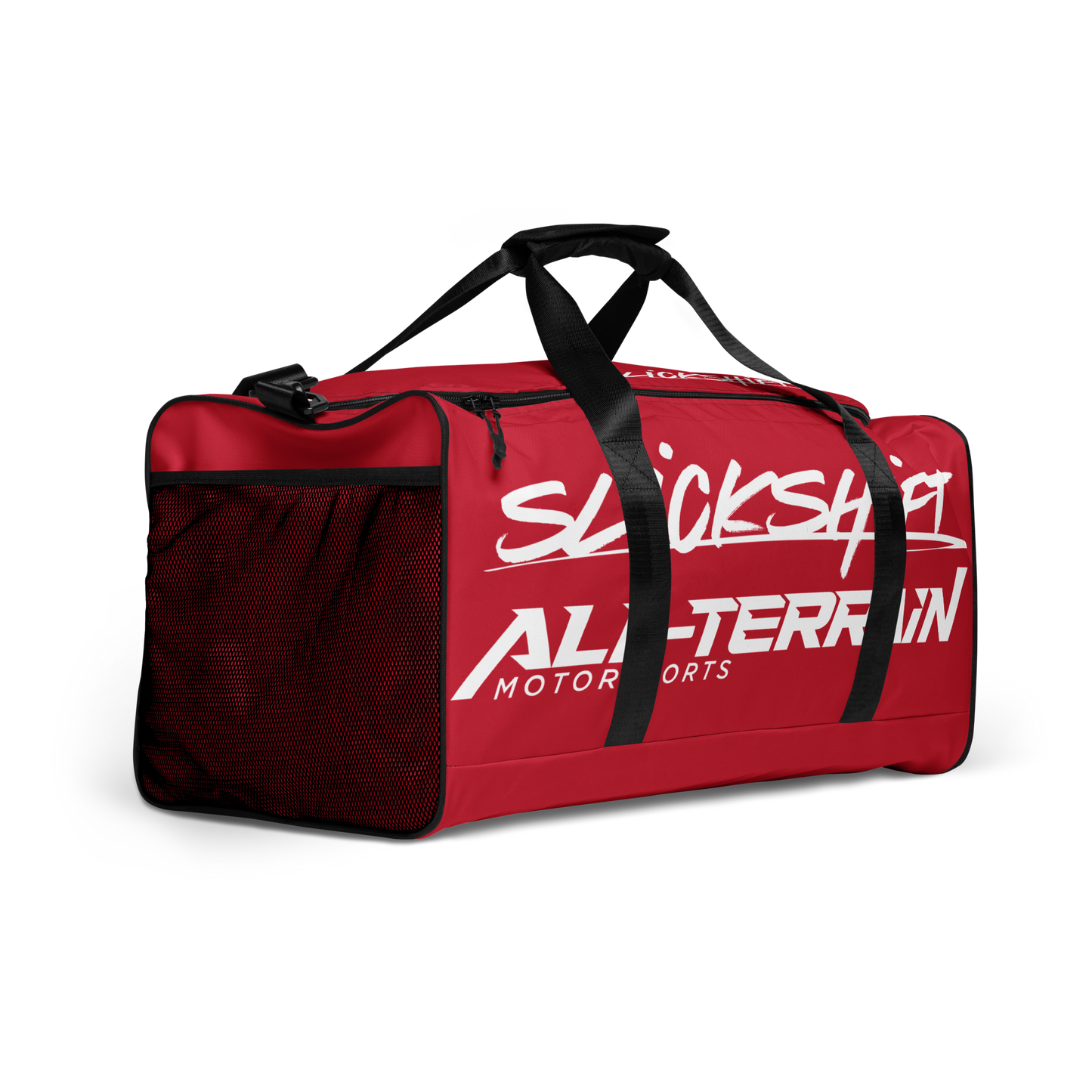 Slick Shift x All Terrain - White Logo Duffle Bag (Red)