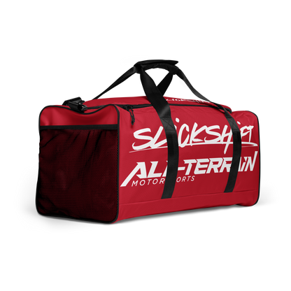 Slick Shift x All Terrain - White Logo Duffle Bag (Red)