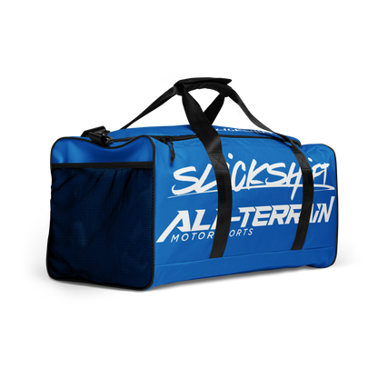 Slick Shift x All Terrain - White Logo Duffle Bag (Blue)