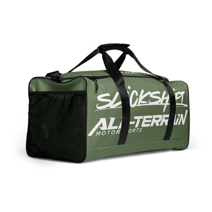 Slick Shift x All Terrain - White Logo Duffle Bag (Olive)