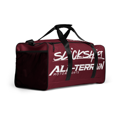 Slick Shift x All Terrain - White Logo Duffle Bag (Maroon)