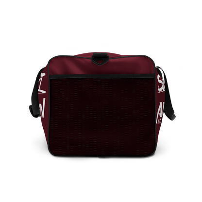 Slick Shift x All Terrain - White Logo Duffle Bag (Maroon)