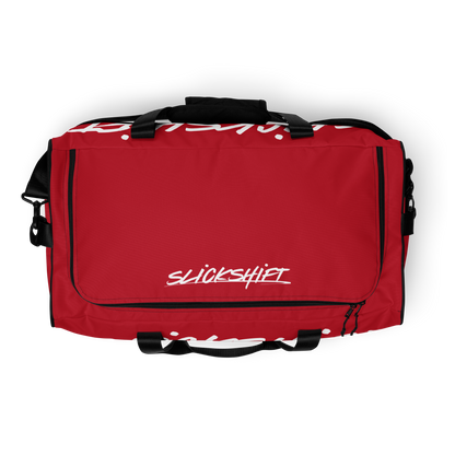 Slick Shift x All Terrain - White Logo Duffle Bag (Red)