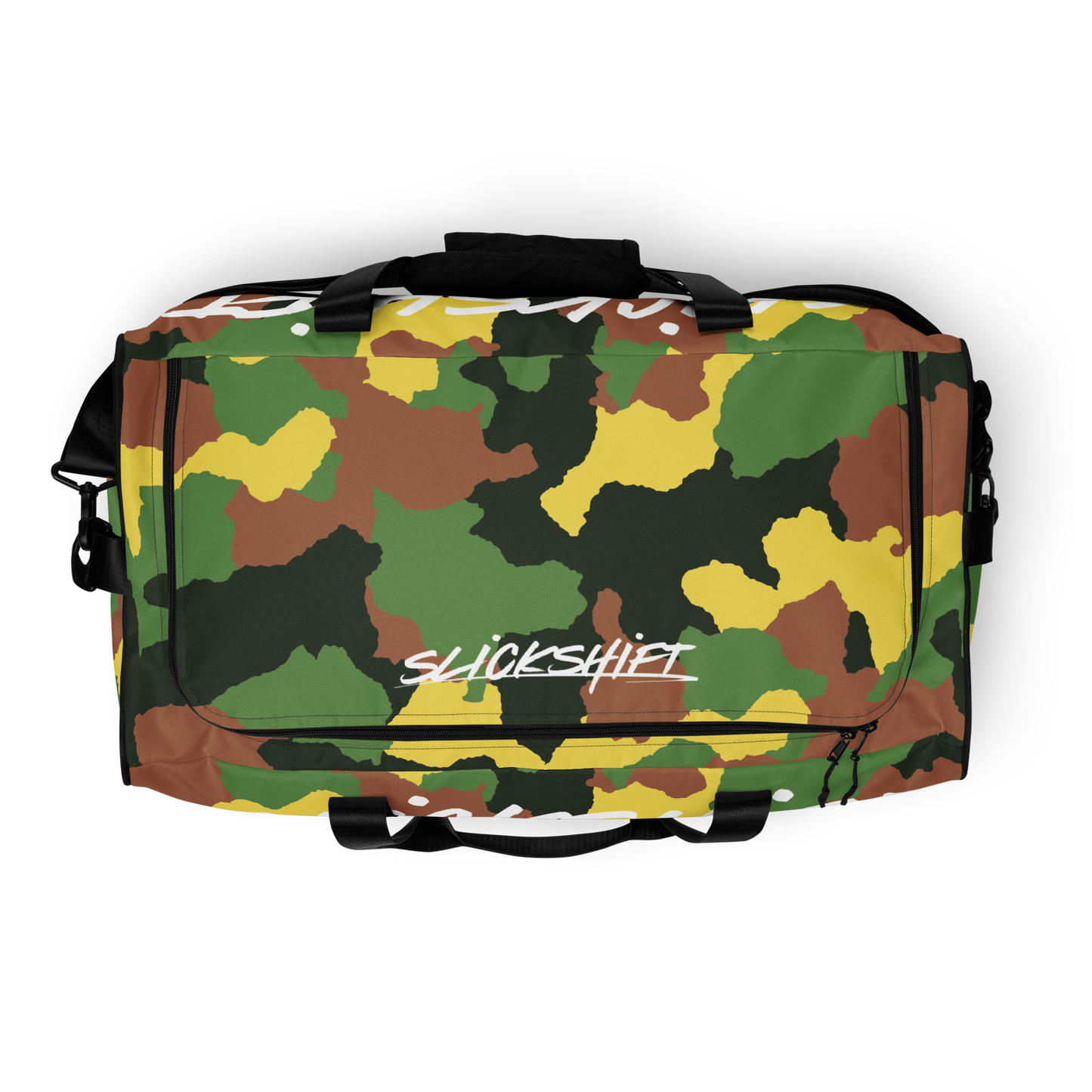 Slick Shift x All Terrain - White Logo Duffle Bag (Camo)